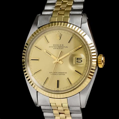 rolex datejust gold black 16 1970|rolex model 1601 1973.